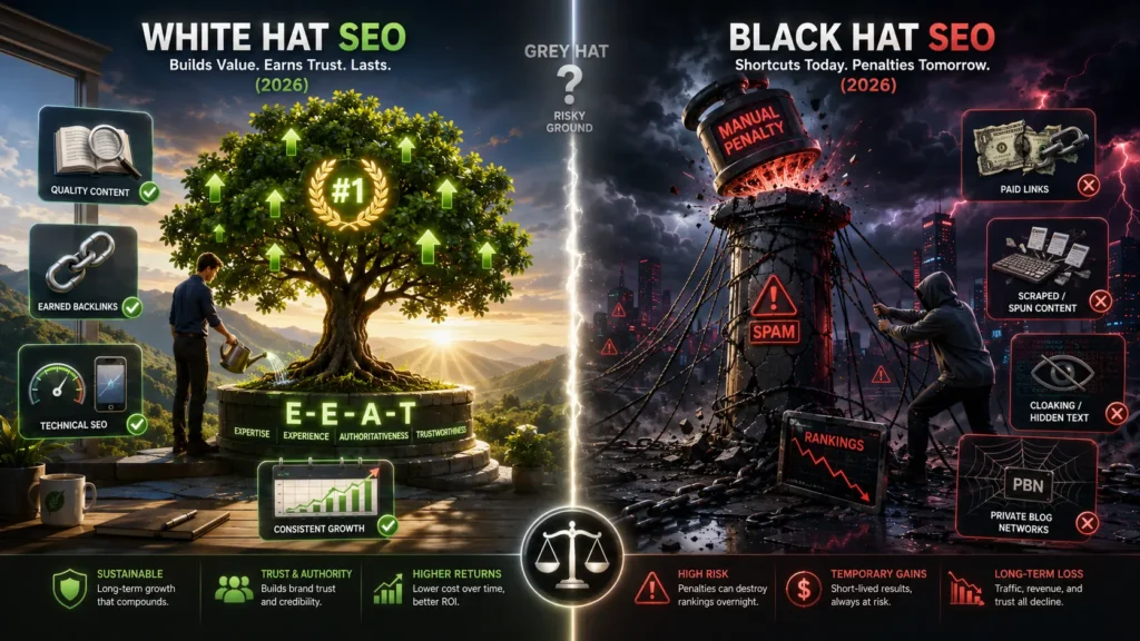 White Hat vs Black Hat SEO: Key Differences (2026)