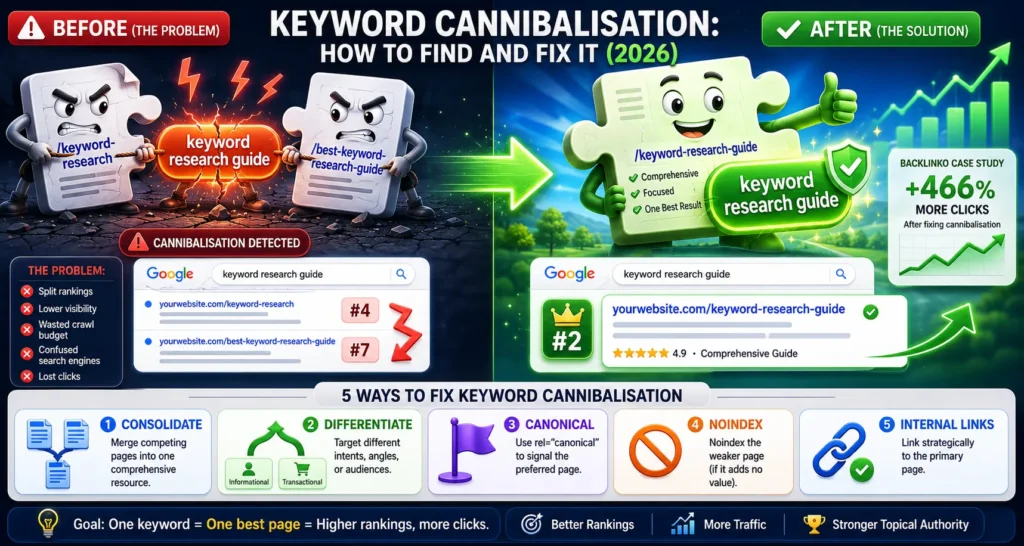 Keyword Cannibalistion: How to Find and Fix It (2026)