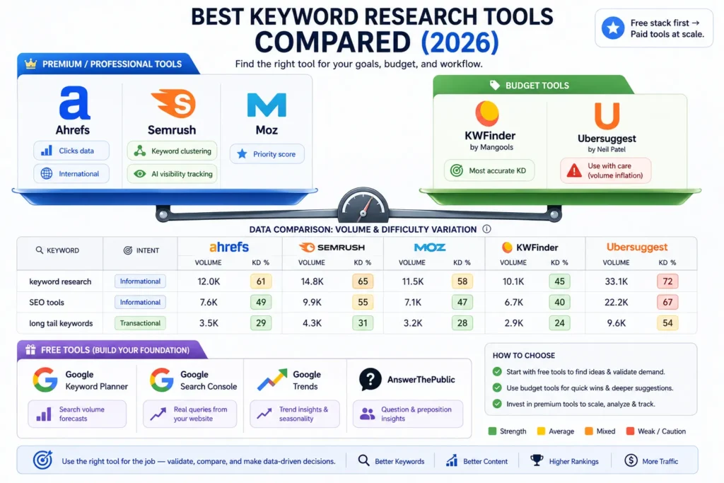 Best Keyword Research Tools Compared (2026)